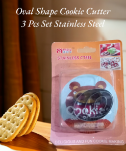 Oval Shape Cookie Cutter 3 Pcs Set Stainless Steel