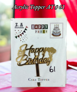 Acrylic Topper AT # 61 (Happy Birthday)