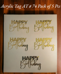 Acrylic Tag AT # 74 Pack of 4 Pcs