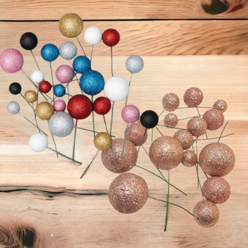 Glitter Faux Balls Pack of 20 Pcs