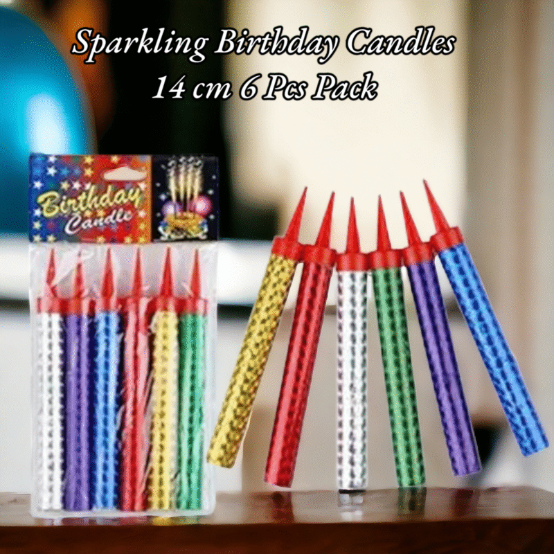 Sparkling Birthday Candles 14 cm 6 Pcs Pack