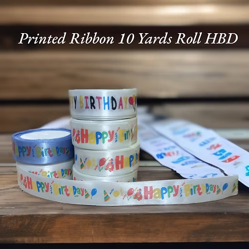 Printed Ribbon Roll (10 yards) (7 Styles)