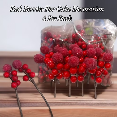 Berries for Cake Decoration (4pcs)