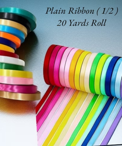 Plain Ribbon (1/2 Inch) 20 Yards Roll