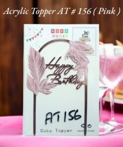 Acrylic Topper AT # 156 (Happy Birthday) (Pink)