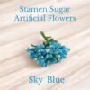 Sugar Artificial Flowers Blue Grey Black for Cake Decorating