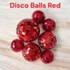 12 pcs disco balls in copper, red, purple, blue, green for cake decorations
