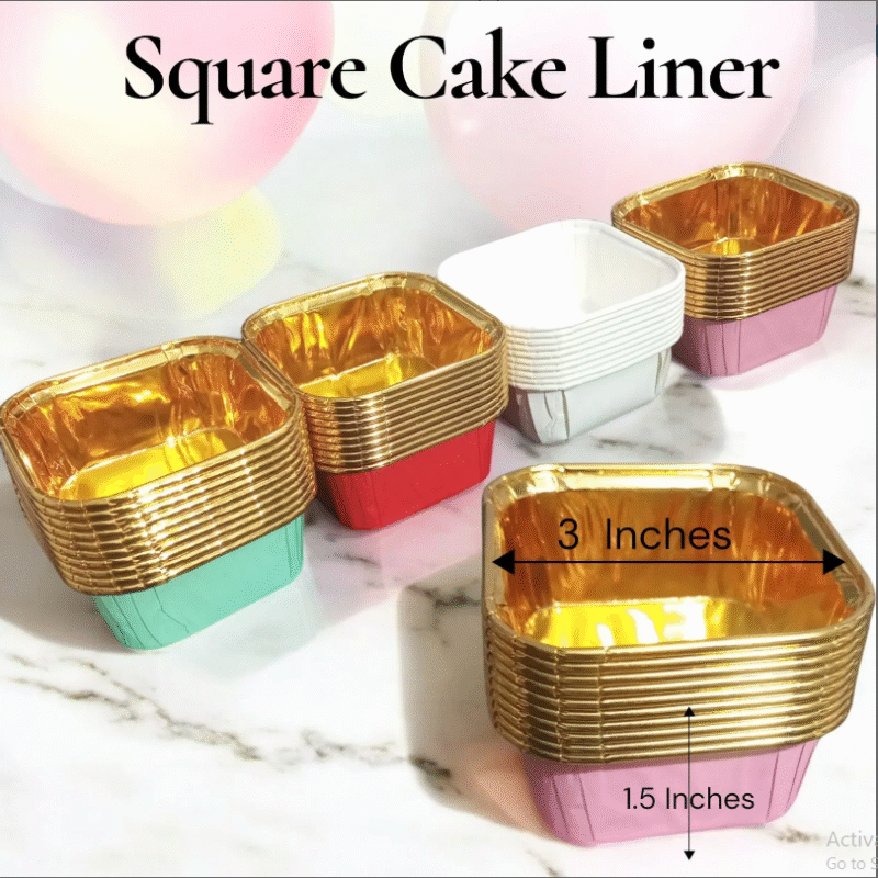 Square Cupcake Liner Random ( 10 Pcs Pack )
