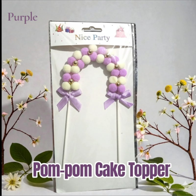 Pom-pom Cake Topper
