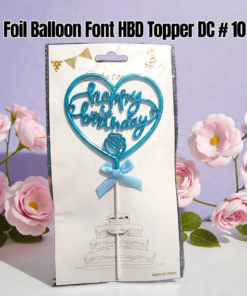 Alternative view of Foil Balloon Font HBD Topper