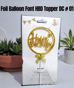 Foil Balloon Font HBD Topper